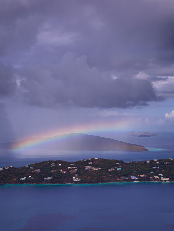 Rainbow over the island